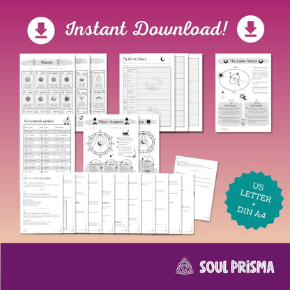 Birth Chart Astrology Cheat Sheet Bundle